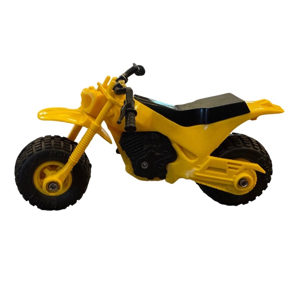 Vintage Nylint Yellow Dirt Bike Toy Motocross Motorcycle Black Rubber Tires